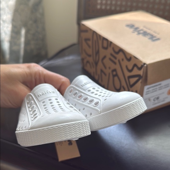 Native Shoes Jefferson White Slip-On Sneakers - Picture 3 of 5